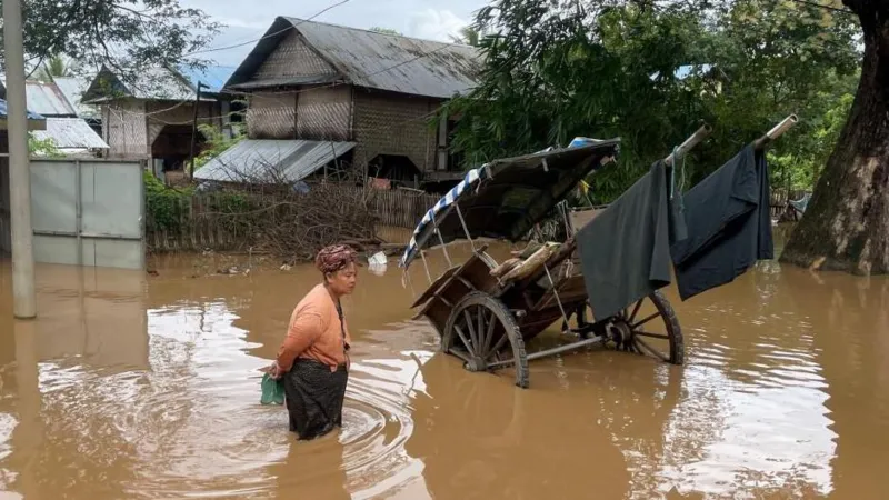  यागी आँधीपछि म्यानमारमा बाढी, कम्तीमा ३३ जनाको मृत्यु 